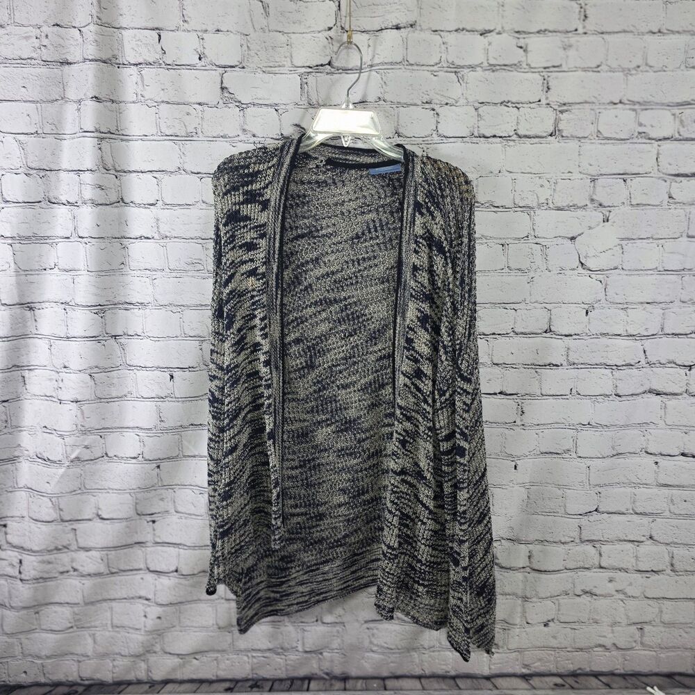 Simply Vera Vera Wang XS Open Front Black Knit Cardigan